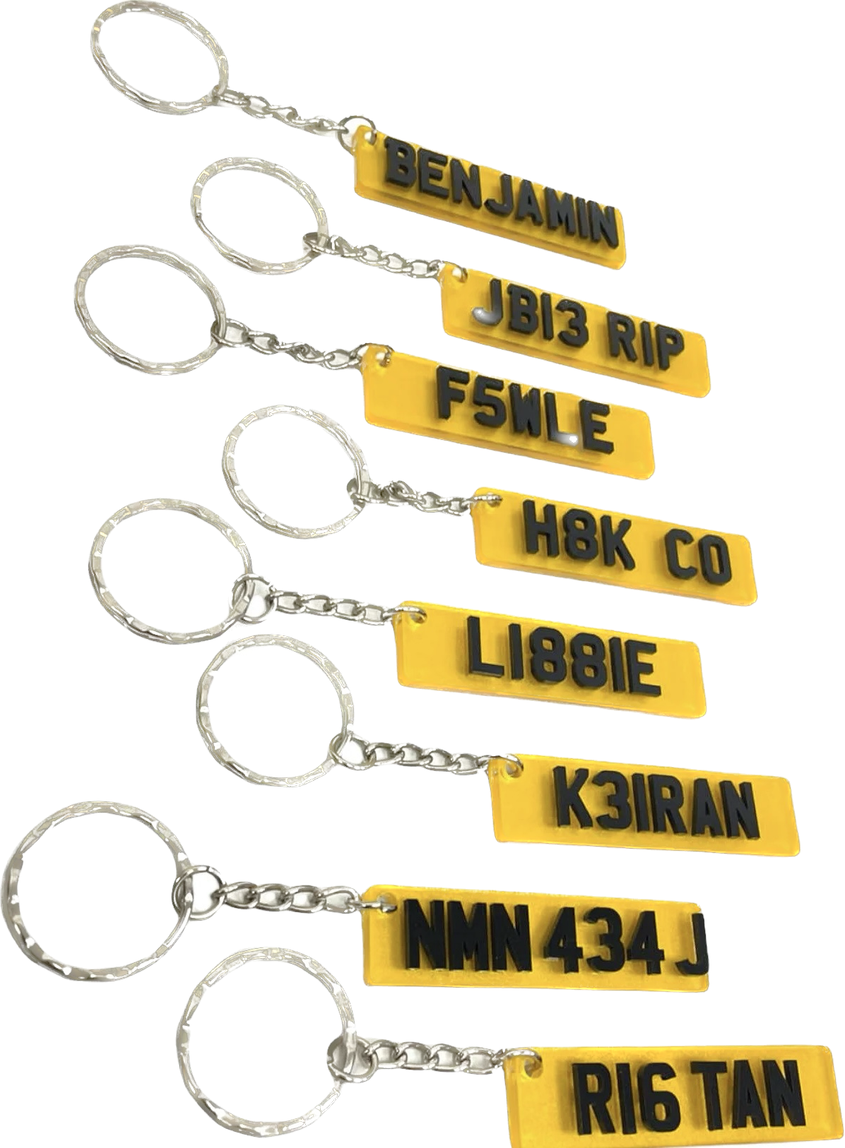 Number plate hot sale keyring halfords