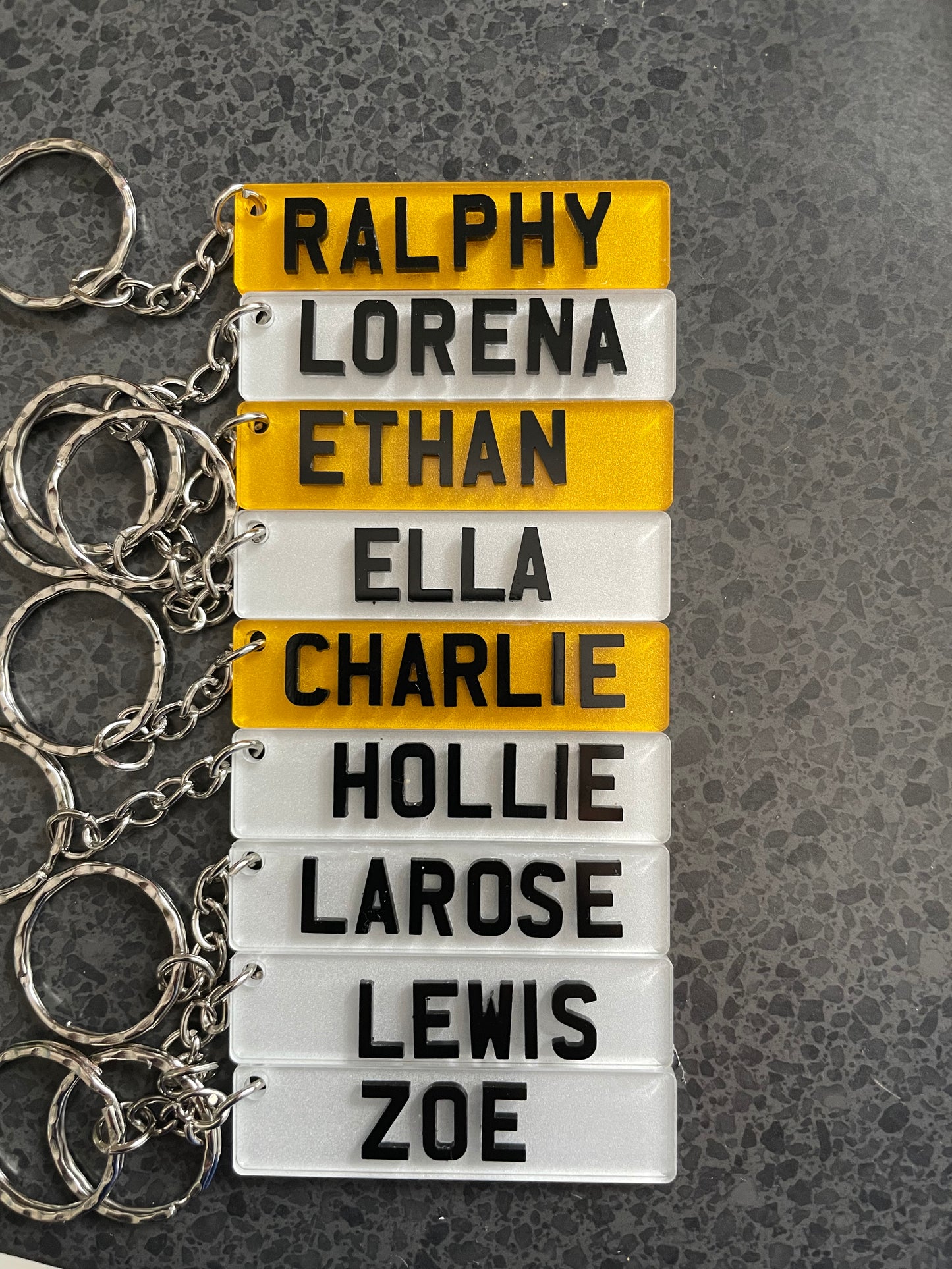 4D Keyring number plate